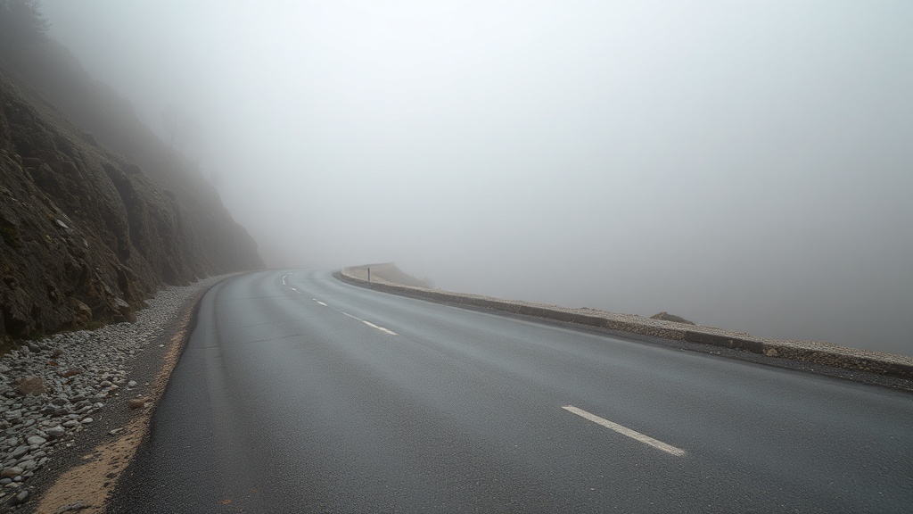 Limited visibility in Troodos due to dense fog